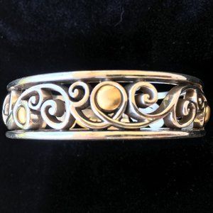 Brighton Silver Swirl Hinge Bracelet